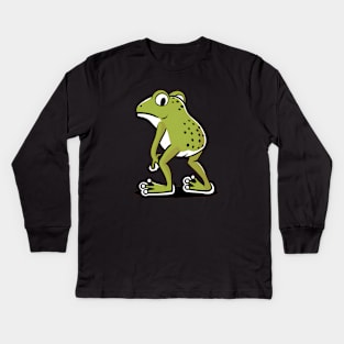 Frog butt Kids Long Sleeve T-Shirt